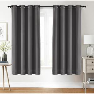 imageUtopia Bedding Blackout Curtains for Bedroom Grommet Window Curtains 84 Inch Length 2 Panels Thermal Insulated Drapes for Living Room Grey 52W x 84L InchesGrey