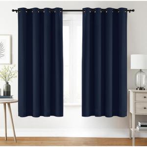 imageUtopia Bedding Blackout Curtains for Bedroom Grommet Window Curtains 84 Inch Length 2 Panels Thermal Insulated Drapes for Living Room Grey 52W x 84L InchesNavy