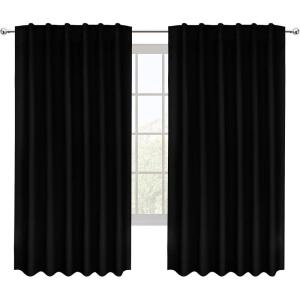 imageUtopia Bedding Curtain for Bedroom  Rod Pocket Window Curtains 63 Inch Length 2 Panels  Thermal Curtains ampamp Drapes for Living Room Bedroom 52W x 63L Inches Biscotti BeigeBlack
