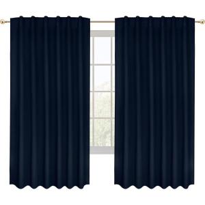 imageUtopia Bedding Curtain for Bedroom  Rod Pocket Window Curtains 63 Inch Length 2 Panels  Thermal Curtains ampamp Drapes for Living Room Bedroom 52W x 63L Inches Biscotti BeigeNavy