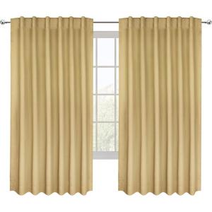 imageUtopia Bedding Curtain for Bedroom  Rod Pocket Window Curtains 63 Inch Length 2 Panels  Thermal Curtains ampamp Drapes for Living Room Bedroom 52W x 63L Inches Biscotti BeigeBiscotti Beige