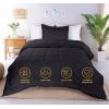 imageUtopia Bedding King Comforter Set  3 Piece Grey Comforters King Size Bed Set  Down Alternative Duvet Insert Includes 1 All Season Comforter 90 x 102 in and 2 Pillow Shams 20 x 36 inGreyBlack