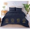 imageUtopia Bedding King Comforter Set  3 Piece Grey Comforters King Size Bed Set  Down Alternative Duvet Insert Includes 1 All Season Comforter 90 x 102 in and 2 Pillow Shams 20 x 36 inNavy