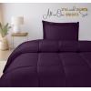 imageUtopia Bedding King Comforter Set  3 Piece Grey Comforters King Size Bed Set  Down Alternative Duvet Insert Includes 1 All Season Comforter 90 x 102 in and 2 Pillow Shams 20 x 36 inPlum