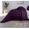 imageUtopia Bedding King Comforter Set  3 Piece Grey Comforters King Size Bed Set  Down Alternative Duvet Insert Includes 1 All Season Comforter 90 x 102 in and 2 Pillow Shams 20 x 36 inPlum