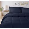 imageUtopia Bedding King Comforter Set  3 Piece Grey Comforters King Size Bed Set  Down Alternative Duvet Insert Includes 1 All Season Comforter 90 x 102 in and 2 Pillow Shams 20 x 36 inNavy