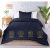 imageUtopia Bedding King Comforter Set  3 Piece Grey Comforters King Size Bed Set  Down Alternative Duvet Insert Includes 1 All Season Comforter 90 x 102 in and 2 Pillow Shams 20 x 36 inNavy