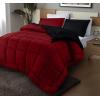 imageUtopia Bedding King Comforter Set  3 Piece Grey Comforters King Size Bed Set  Down Alternative Duvet Insert Includes 1 All Season Comforter 90 x 102 in and 2 Pillow Shams 20 x 36 inRedBlack