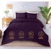 imageUtopia Bedding King Comforter Set  3 Piece Grey Comforters King Size Bed Set  Down Alternative Duvet Insert Includes 1 All Season Comforter 90 x 102 in and 2 Pillow Shams 20 x 36 inPlum