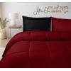 imageUtopia Bedding King Comforter Set  3 Piece Grey Comforters King Size Bed Set  Down Alternative Duvet Insert Includes 1 All Season Comforter 90 x 102 in and 2 Pillow Shams 20 x 36 inRedBlack