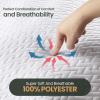 imageUtopia Bedding Waterproof Mattress Protector Twin Size Gray Premium 3D Air Soft Fabric Mattress Cover Fits 15 Inches Deep Breathable Fitted Style with Stretchable PocketsWhite