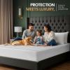 imageUtopia Bedding Waterproof Mattress Protector Twin Size Gray Premium 3D Air Soft Fabric Mattress Cover Fits 15 Inches Deep Breathable Fitted Style with Stretchable PocketsWhite