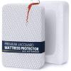 imageUtopia Bedding Waterproof Mattress Protector Twin Size Gray Premium 3D Air Soft Fabric Mattress Cover Fits 15 Inches Deep Breathable Fitted Style with Stretchable PocketsWhite