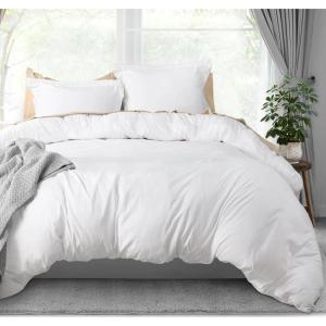 imageUtopia Bedding Duvet Cover King Size Set  1 Duvet Cover with 2 Pillow Shams  3 Pieces Comforter Cover with Zipper Closure  Ultra Soft Brushed Microfiber 104 X 90 Inches King White