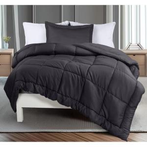 imageUtopia Bedding King Comforter Set  3 Piece Grey Comforters King Size Bed Set  Down Alternative Duvet Insert Includes 1 All Season Comforter 90 x 102 in and 2 Pillow Shams 20 x 36 inGrey