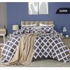 imageUtopia Bedding Queen Comforter Set Grey Printed Comforters Queen Size 3 Piece Lightweight All Season Down Alternative Bedding Set with 1 Comforter 88 x 88 in and 2 Pillow Shams 20 x 26 inQuatrefoil Gray