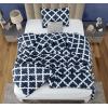 imageUtopia Bedding Queen Comforter Set Grey Printed Comforters Queen Size 3 Piece Lightweight All Season Down Alternative Bedding Set with 1 Comforter 88 x 88 in and 2 Pillow Shams 20 x 26 inQuatrefoil Navy