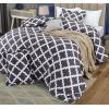 imageUtopia Bedding Queen Comforter Set Grey Printed Comforters Queen Size 3 Piece Lightweight All Season Down Alternative Bedding Set with 1 Comforter 88 x 88 in and 2 Pillow Shams 20 x 26 inQuatrefoil Gray