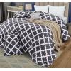 imageUtopia Bedding Queen Comforter Set Grey Printed Comforters Queen Size 3 Piece Lightweight All Season Down Alternative Bedding Set with 1 Comforter 88 x 88 in and 2 Pillow Shams 20 x 26 inQuatrefoil Gray