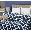imageUtopia Bedding Queen Comforter Set Grey Printed Comforters Queen Size 3 Piece Lightweight All Season Down Alternative Bedding Set with 1 Comforter 88 x 88 in and 2 Pillow Shams 20 x 26 inQuatrefoil Navy