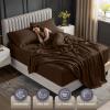 imageUtopia Bedding Queen Sheet Set Soft Microfiber 4 Piece Hotel Luxury Bed Sheets for Women Men Kids ampamp Teens with Side Storage Deep Pocket Fitted Sheet  Pillow Cases  Flat Sheet BrownBrown