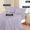 imageUtopia Bedding Queen Sheet Set Soft Microfiber 4 Piece Hotel Luxury Bed Sheets for Women Men Kids ampamp Teens with Side Storage Deep Pocket Fitted Sheet  Pillow Cases  Flat Sheet BrownLavender