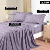 imageUtopia Bedding Queen Sheet Set Soft Microfiber 4 Piece Hotel Luxury Bed Sheets for Women Men Kids ampamp Teens with Side Storage Deep Pocket Fitted Sheet  Pillow Cases  Flat Sheet BrownLavender