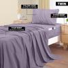 imageUtopia Bedding Queen Sheet Set Soft Microfiber 4 Piece Hotel Luxury Bed Sheets for Women Men Kids ampamp Teens with Side Storage Deep Pocket Fitted Sheet  Pillow Cases  Flat Sheet BrownLavender
