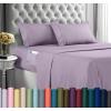 imageUtopia Bedding Queen Sheet Set Soft Microfiber 4 Piece Hotel Luxury Bed Sheets for Women Men Kids ampamp Teens with Side Storage Deep Pocket Fitted Sheet  Pillow Cases  Flat Sheet BrownLavender