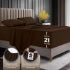imageUtopia Bedding Queen Sheet Set Soft Microfiber 4 Piece Hotel Luxury Bed Sheets for Women Men Kids ampamp Teens with Side Storage Deep Pocket Fitted Sheet  Pillow Cases  Flat Sheet BrownBrown