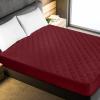 imageUtopia Bedding Quilted Fitted Mattress Pad Queen Size Elastic Fitted Mattress Topper Protector and Cover Stretches up to 16 Inches Deep Machine Washable BurgundyBurgundy