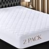 imageUtopia Bedding Quilted Fitted Mattress Pad Queen Size Elastic Fitted Mattress Topper Protector and Cover Stretches up to 16 Inches Deep Machine Washable BurgundyWhite