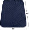 imageUtopia Bedding Quilted Fitted Mattress Pad Queen Size Elastic Fitted Mattress Topper Protector and Cover Stretches up to 16 Inches Deep Machine Washable BurgundyNavy