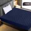 imageUtopia Bedding Quilted Fitted Mattress Pad Queen Size Elastic Fitted Mattress Topper Protector and Cover Stretches up to 16 Inches Deep Machine Washable BurgundyNavy