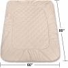 imageUtopia Bedding Quilted Fitted Mattress Pad Queen Size Elastic Fitted Mattress Topper Protector and Cover Stretches up to 16 Inches Deep Machine Washable BurgundyBeige