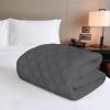 imageUtopia Bedding Quilted Fitted Mattress Pad Queen Size Elastic Fitted Mattress Topper Protector and Cover Stretches up to 16 Inches Deep Machine Washable BurgundyGrey