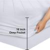 imageUtopia Bedding Quilted Fitted Mattress Pad Queen Size Elastic Fitted Mattress Topper Protector and Cover Stretches up to 16 Inches Deep Machine Washable BurgundyWhite