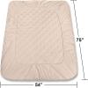 imageUtopia Bedding Quilted Fitted Mattress Pad Queen Size Elastic Fitted Mattress Topper Protector and Cover Stretches up to 16 Inches Deep Machine Washable BurgundyBeige
