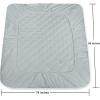 imageUtopia Bedding Quilted Fitted Mattress Pad Queen Size Elastic Fitted Mattress Topper Protector and Cover Stretches up to 16 Inches Deep Machine Washable BurgundyLight Grey