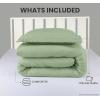 imageUtopia Bedding Twin Comforter Set White Comforters Twin Size 2 Pieces Bedding Comforters Sets Down Alternative Soft Bed Set 1 Comforter 64 x 88 inches 1 Pillow Sham 20 x 26 inchesSage Green