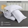 imageUtopia Bedding Twin Comforter Set White Comforters Twin Size 2 Pieces Bedding Comforters Sets Down Alternative Soft Bed Set 1 Comforter 64 x 88 inches 1 Pillow Sham 20 x 26 inchesWhite
