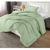 imageUtopia Bedding Twin Comforter Set White Comforters Twin Size 2 Pieces Bedding Comforters Sets Down Alternative Soft Bed Set 1 Comforter 64 x 88 inches 1 Pillow Sham 20 x 26 inchesSage Green