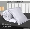 imageUtopia Bedding Twin Comforter Set White Comforters Twin Size 2 Pieces Bedding Comforters Sets Down Alternative Soft Bed Set 1 Comforter 64 x 88 inches 1 Pillow Sham 20 x 26 inchesWhite
