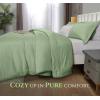 imageUtopia Bedding Twin Comforter Set White Comforters Twin Size 2 Pieces Bedding Comforters Sets Down Alternative Soft Bed Set 1 Comforter 64 x 88 inches 1 Pillow Sham 20 x 26 inchesSage Green
