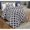 imageUtopia Bedding Queen Comforter Set Grey Printed Comforters Queen Size 3 Piece Lightweight All Season Down Alternative Bedding Set with 1 Comforter 88 x 88 in and 2 Pillow Shams 20 x 26 inQuatrefoil Gray