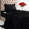imageUtopia Bedding Queen Sheet Set Soft Microfiber 4 Piece Hotel Luxury Bed Sheets for Women Men Kids ampamp Teens with Side Storage Deep Pocket Fitted Sheet  Pillow Cases  Flat Sheet BrownBlack
