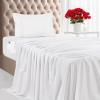 imageUtopia Bedding Queen Sheet Set Soft Microfiber 4 Piece Hotel Luxury Bed Sheets for Women Men Kids ampamp Teens with Side Storage Deep Pocket Fitted Sheet  Pillow Cases  Flat Sheet BrownWhite