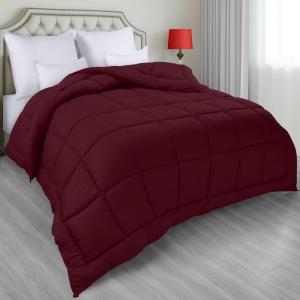 imageUtopia Bedding All Season Down Alternative Quilted King Comforter Duvet Insert with Corner Tabs Machine Washable Bed Comforter BurgundyRedBurgundy