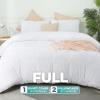 imageUtopia Bedding Duvet Cover Set with Pillowcases  3 Pieces Bedding Duvet Cover with Zipper Closure  1 Duvet Cover with 2 Pillowcases  Soft Brushed Microfiber Queen WhiteWhite