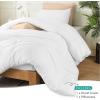 imageUtopia Bedding Duvet Cover Set with Pillowcases  3 Pieces Bedding Duvet Cover with Zipper Closure  1 Duvet Cover with 2 Pillowcases  Soft Brushed Microfiber Queen WhiteWhite